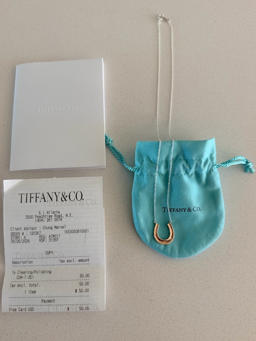 Rare Tiffany & Co. Rubedo Horseshoe Necklace – Sterling Silver & Rose Gold